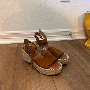 Suede platform wedges